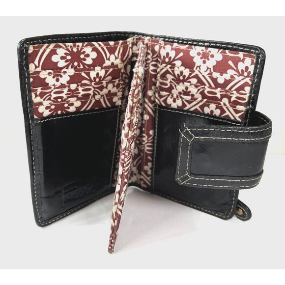 Fossil Classic Small Black Leather Card ID Billfold Wallet - Picture 3 of 12